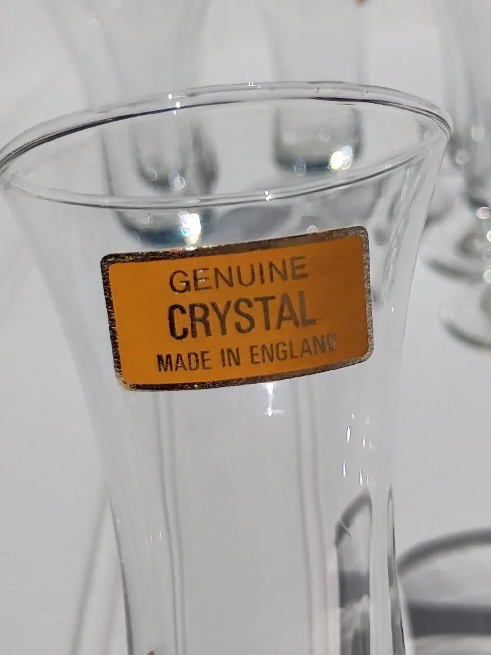 Vintage Genuine Crystal Cordial Glasses Made in England Footed Shot Glass Set